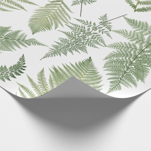 Forest Fern Fronds Vintage Greenery Botanical Wrapping Paper