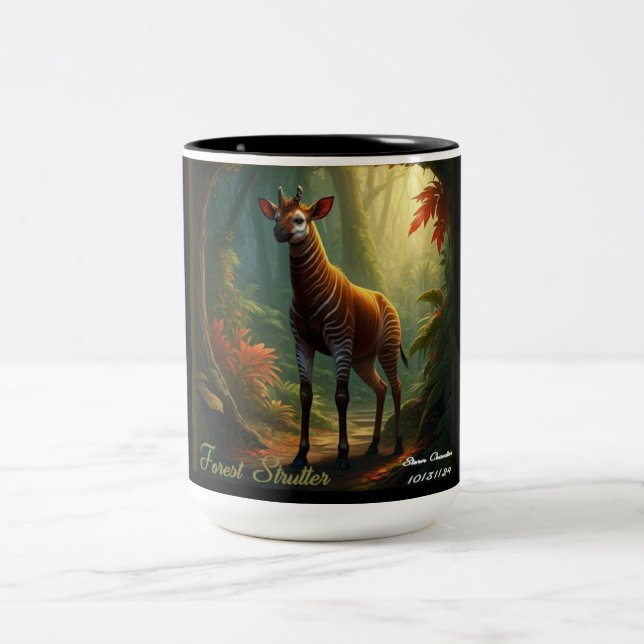 Forest Fey Strutter Two-Tone Coffee Mug (Center)