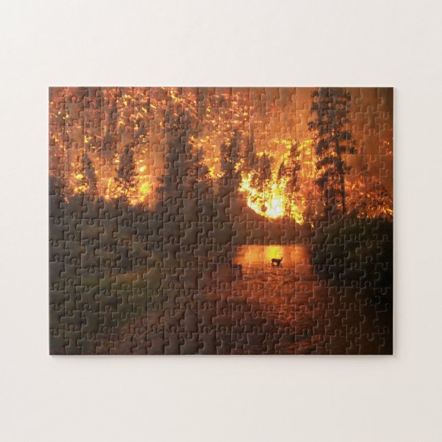 Forest Fire - Deer Jigsaw Puzzle (Horizontal)