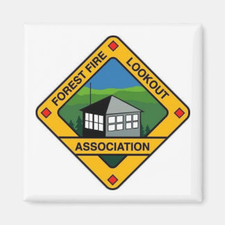 forest fire lookout refrigerator magnet