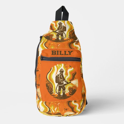 Forest Fire orange Sling Bag