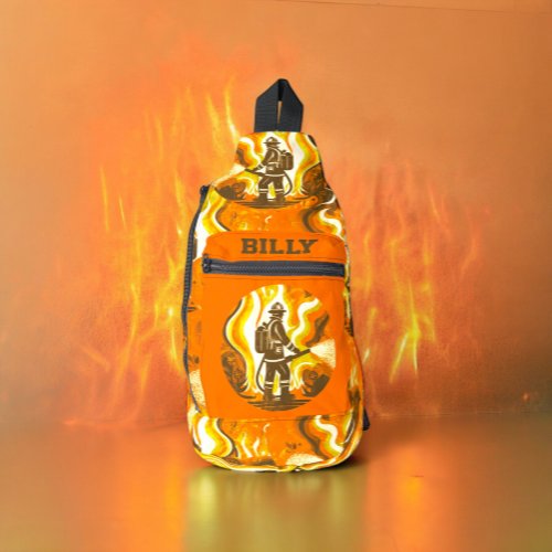 Forest Fire orange Sling Bag