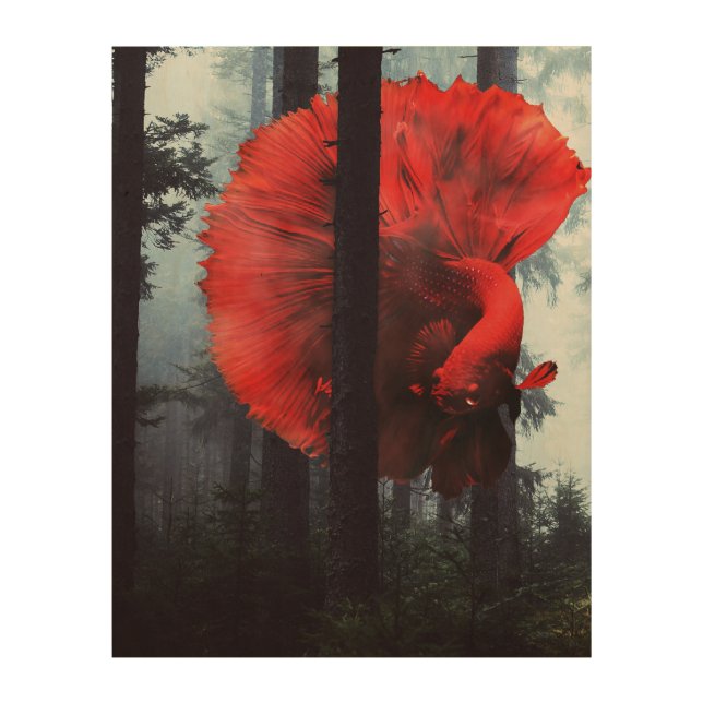 Forest Fish Wood Wall Art (Front)