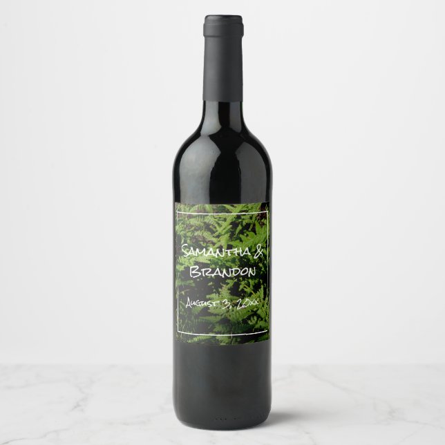 Forest Floor Ferns Wine Label (Front)