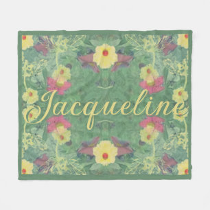 Forest Floor Floral Fleece Blanket