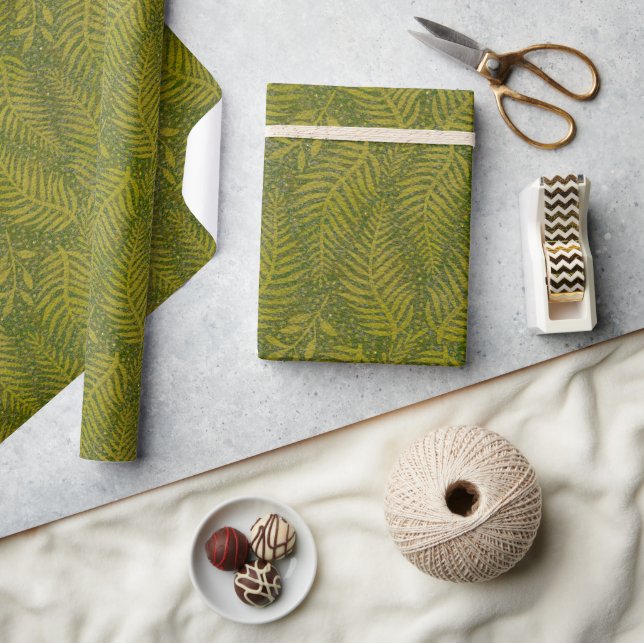 Forest floor green wrapping paper (Crafts)