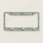 Forest Floral Sage Green License Plate Frame