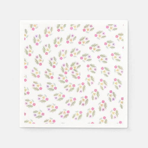 Forest Floral Tropical Botanical Birthday Party Napkins
