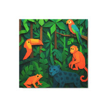 Forest Folded Animals – Tropical Jungle Wildlife