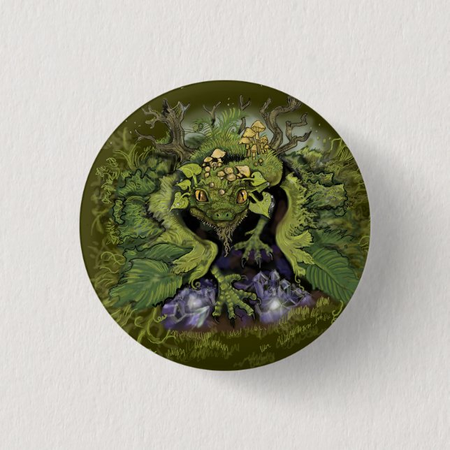 Forest foliage Dragon~Button Button (Front)