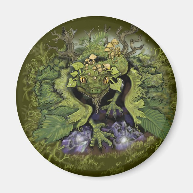 Forest foliage Dragon~magnet Magnet (Front)