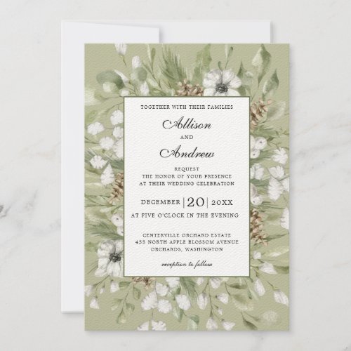 Forest Foliage Wedding Invitation