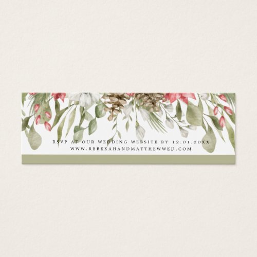 Forest Foliage  Wedding Website Card