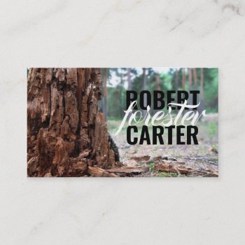 Forest Forester Capital Woodturner Controller Business Card by GetArtFACTORY at Zazzle