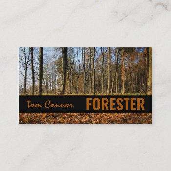 Forest Forester Capital Woodturner Controller Business Card by GetArtFACTORY at Zazzle