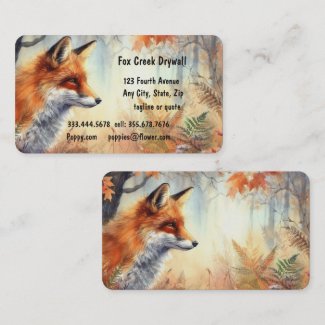 Forest Fox Creek Drywall Custom Business Card
