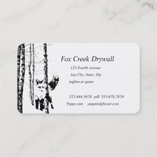 Forest Fox Creek Drywall Custom Business Card