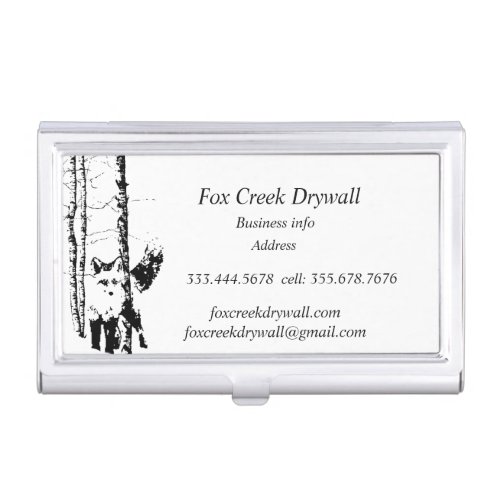 Forest Fox Creek Drywall Custom Business Card Business Card Case