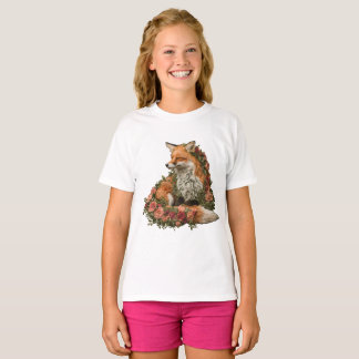 Forest Fox embroidered Puzzle T-Shirt