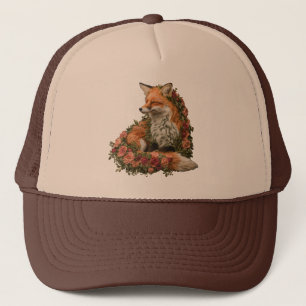 Forest Fox embroidered Puzzle Trucker Hat