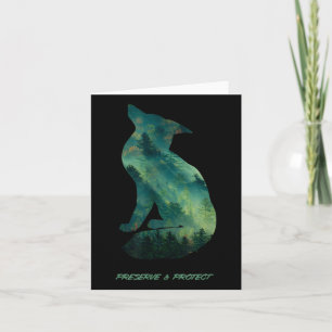 Forest Fox Nature Conservation Environmental Prote Card