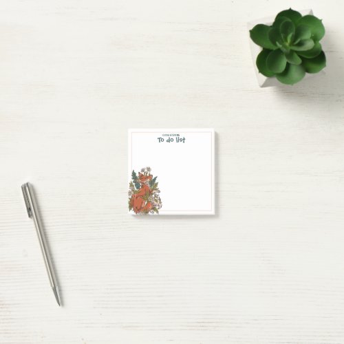 Forest fox nature design post_it notes