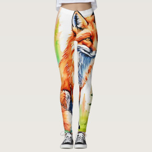Forest Fox View Design Leggings