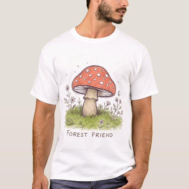 Forest Friend Mushroom T-Shirt (Front)