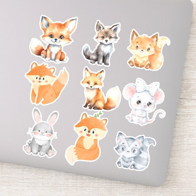 Forest Friends: Adorable Woodland Creatures Sticke Sticker (Detail)