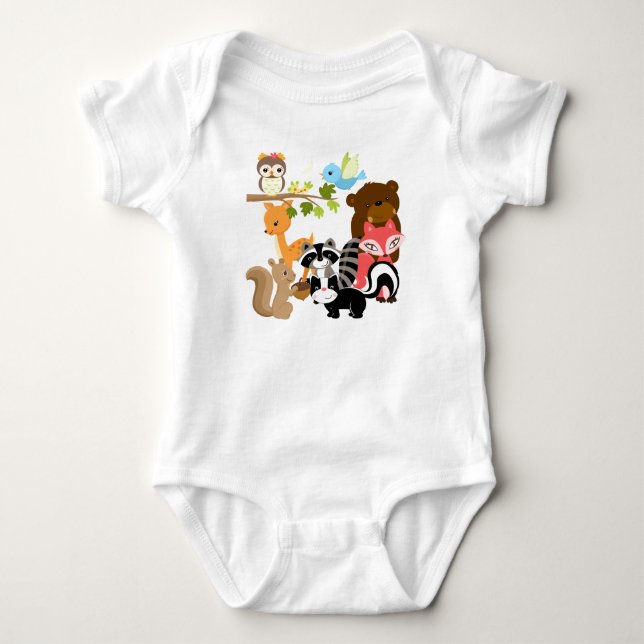 Forest Friends Baby Bodysuit (Front)