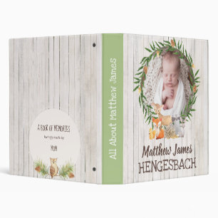 Forest Friends Baby Memory Book 3 Ring Binder