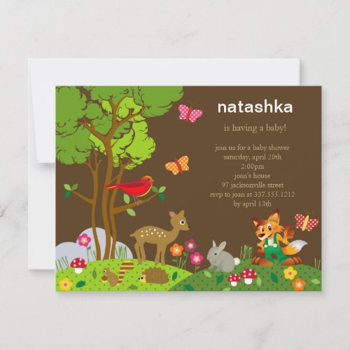 Forest Friends Baby Shower Invitation