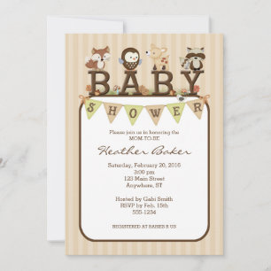 Forest Friends BABY Shower Invitation