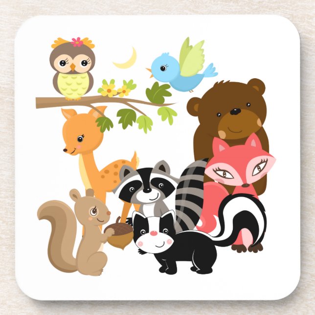 Forest Friends Beverage Coaster (Front)