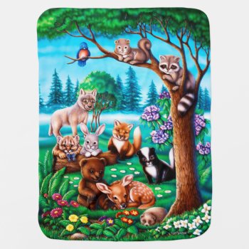 Forest Friends Blanket by gailgastfield at Zazzle