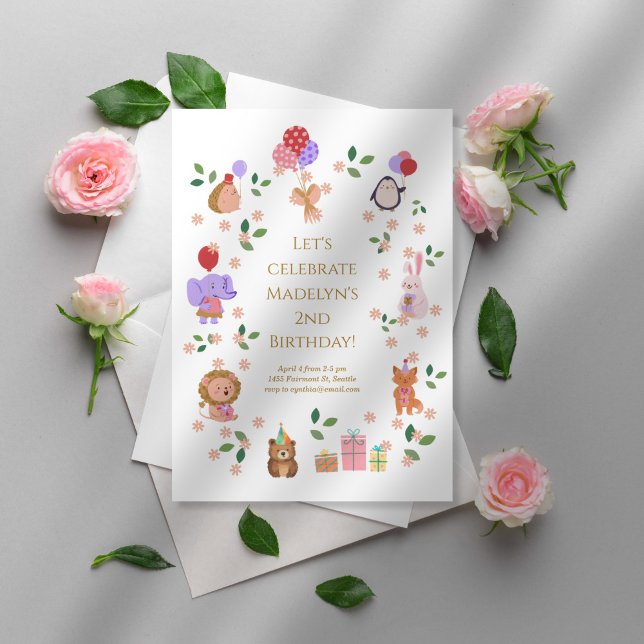 Forest Friends Child Birthday Party Invitation (Creator Uploaded)