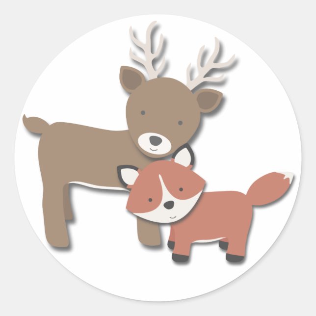 Forest Friends {Deer & Fox} | Stickers (Front)