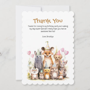 Forest Friends Flat Thank You Card