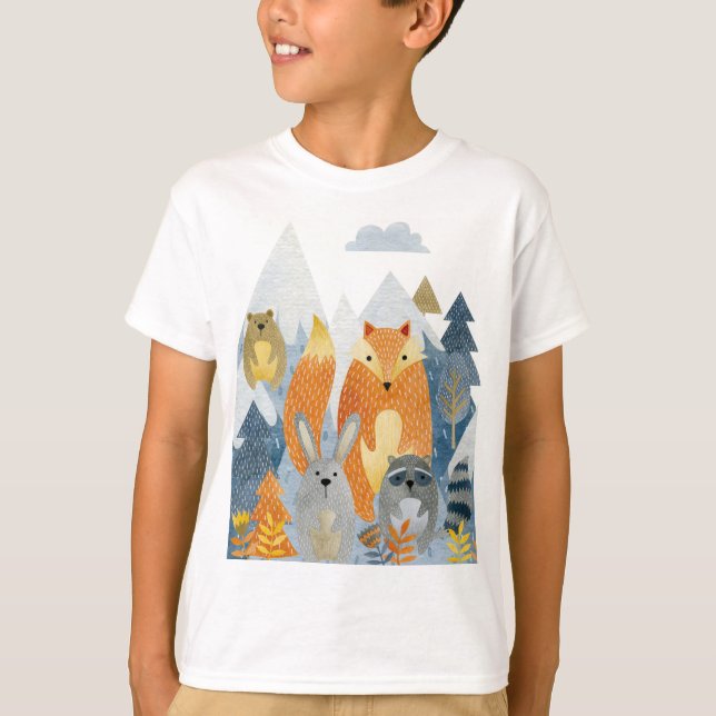Forest friends in the mountain T-Shirt (Front)