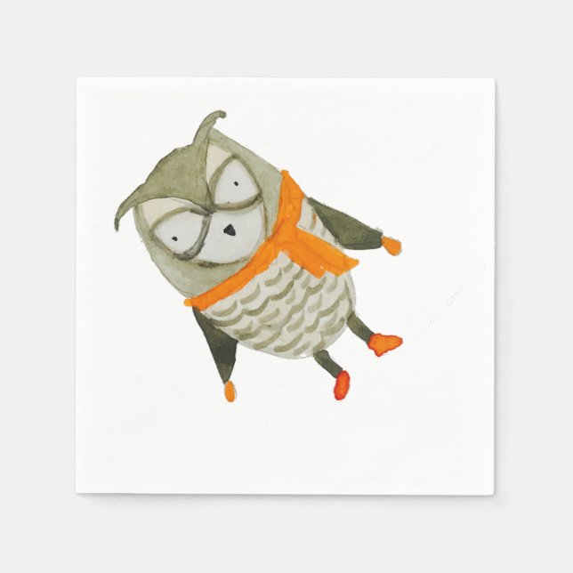 Forest Friends Owl Napkins (Front)