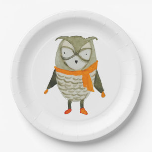 Forest Friends Owl Paper Plates