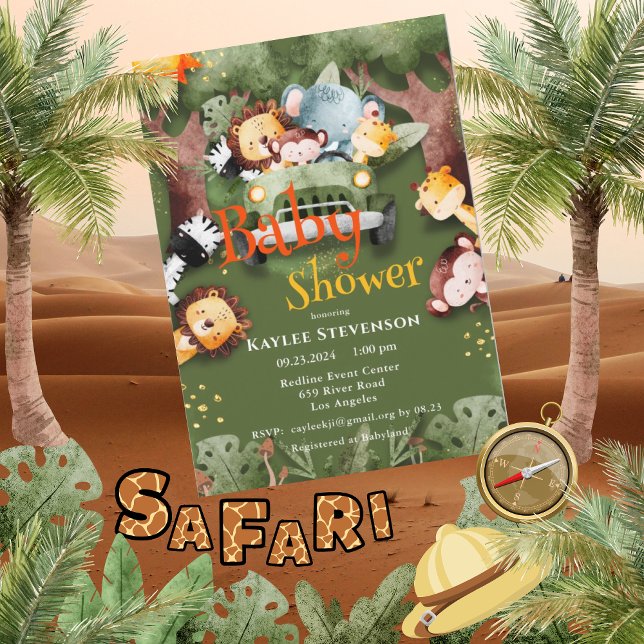 Forest Friends Safari Animals Baby Shower Invitation (Creator Uploaded)