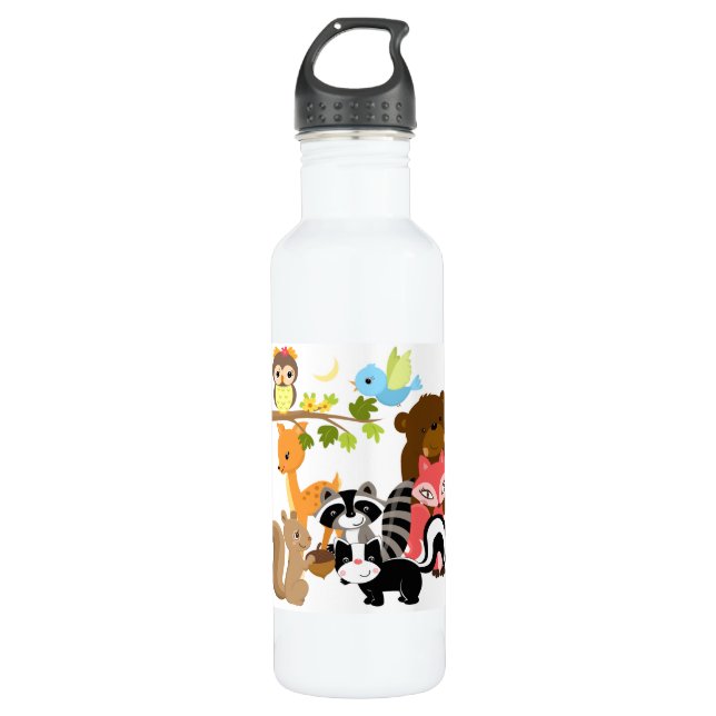 Forest Friends Stainless Steel Water Bottle (Front)