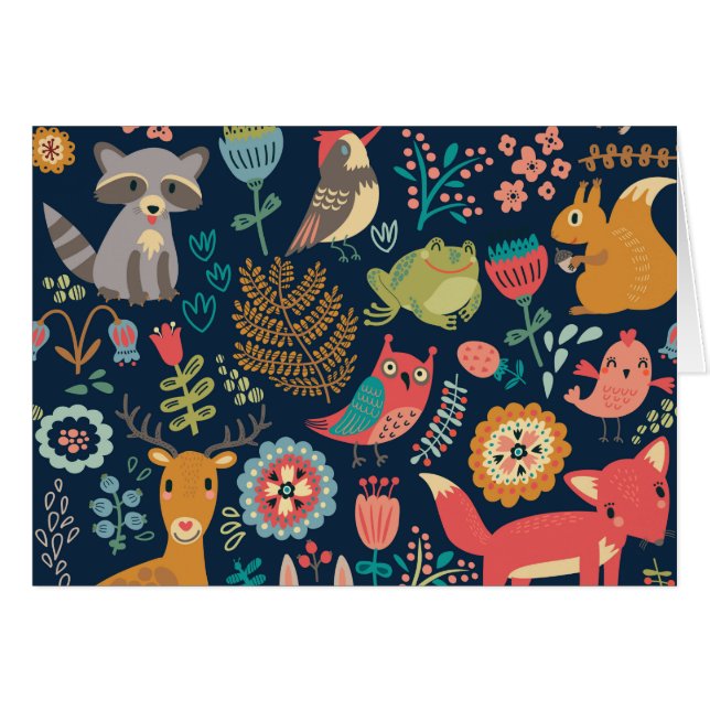 Forest Friends Stationery Cards (Front Horizontal)