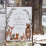 Forest Friends Woodland Baby Shower Welcome Sign
