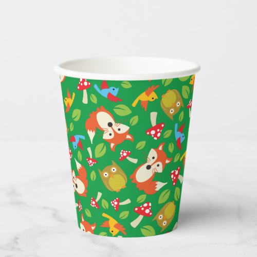 Forest Friends Woodland Cute Kids Birthday Party Paper Cups