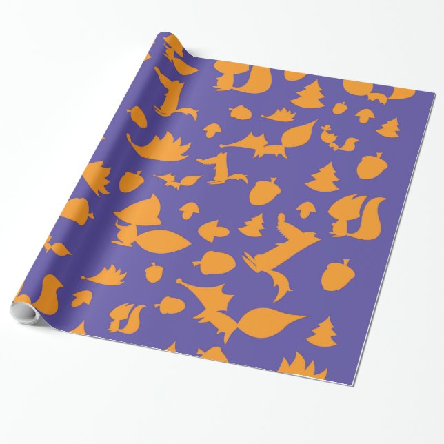 Forest friends wrapping paper (Unrolled)