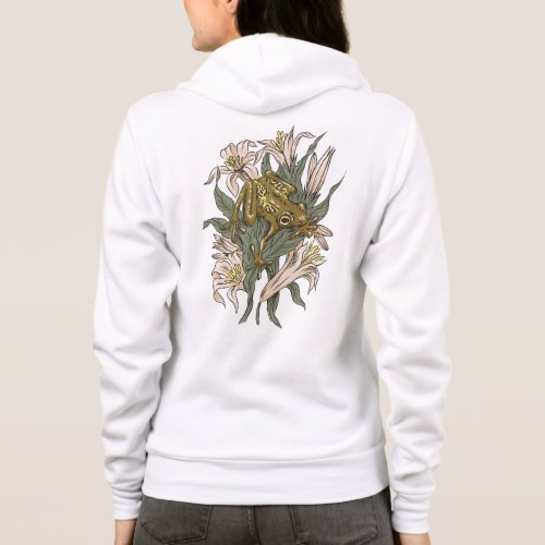 Forest frog nature design hoodie