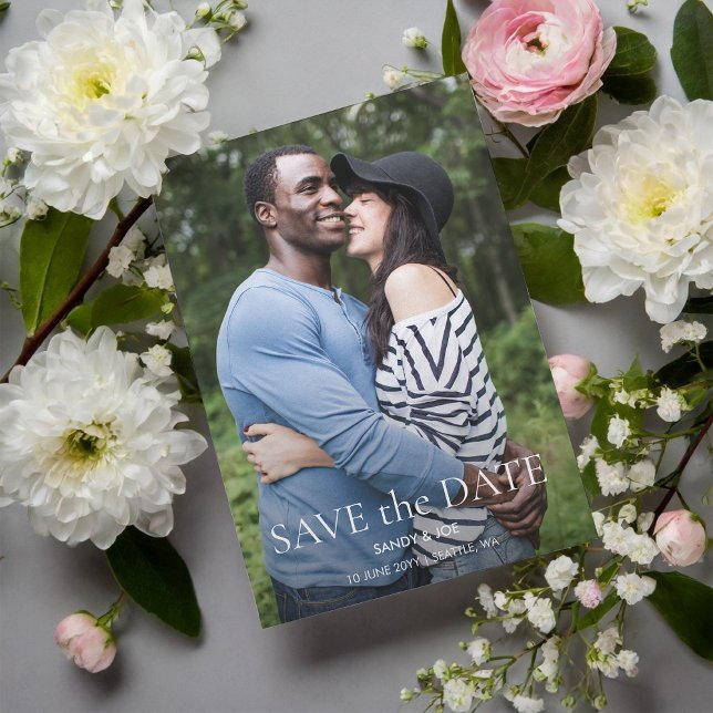 Forest Fun Photo Wedding Save the Date Magnetic Invitation (Creator Uploaded)