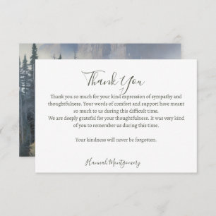 Forest Funeral Sympathy Thank You Card